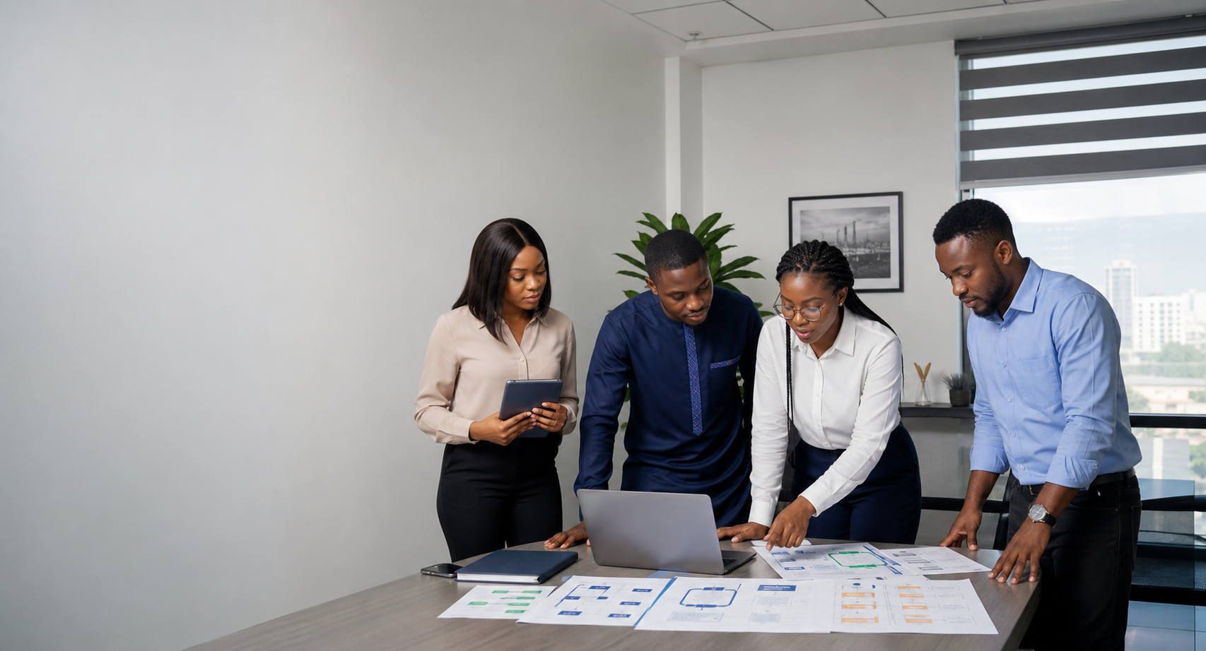 Nigerian operations team mapping AI automation across CRM, messages, email, and alerts