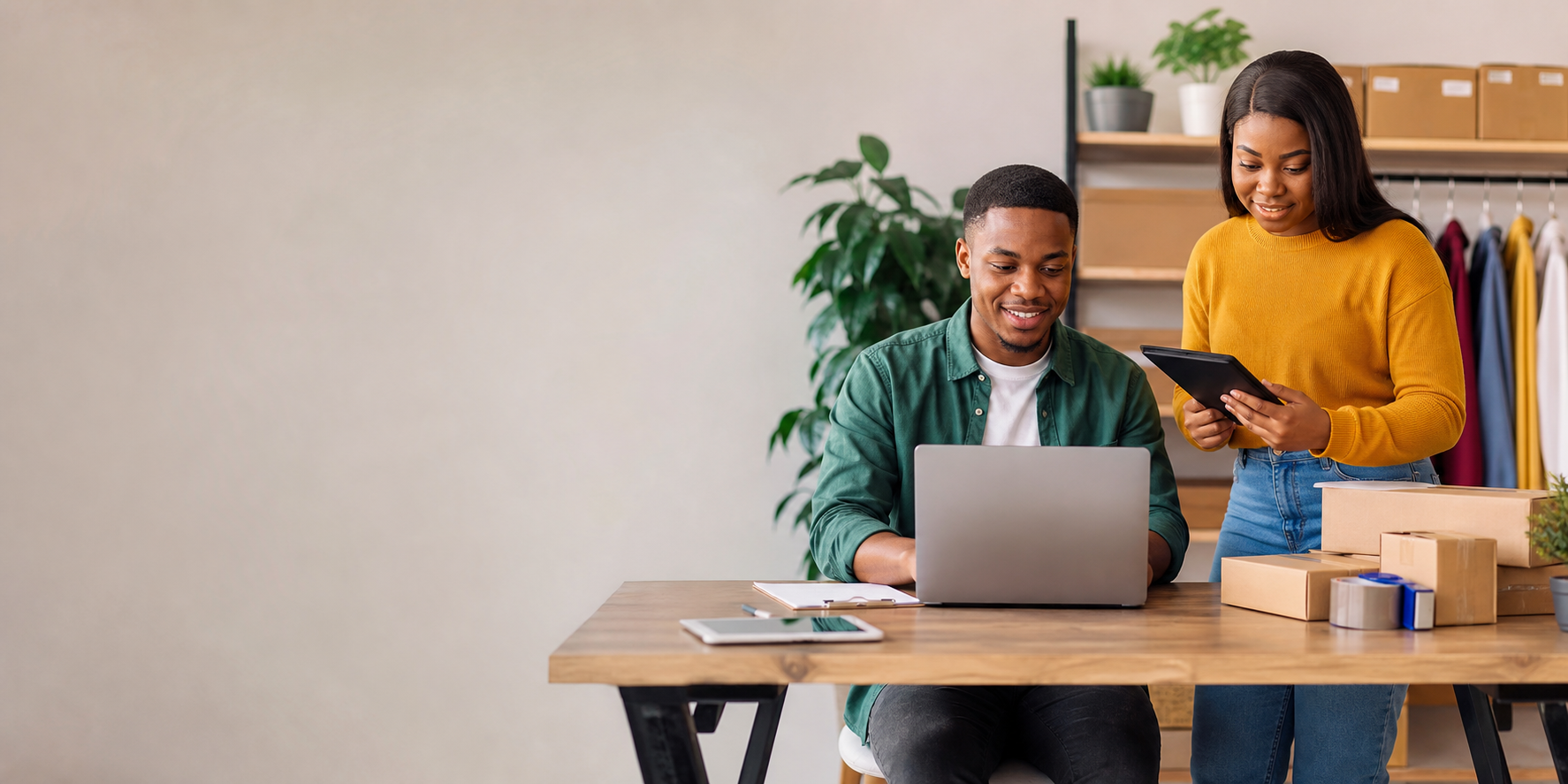Nigerian ecommerce founder reviewing AI order, customer support, and product enquiry workflows