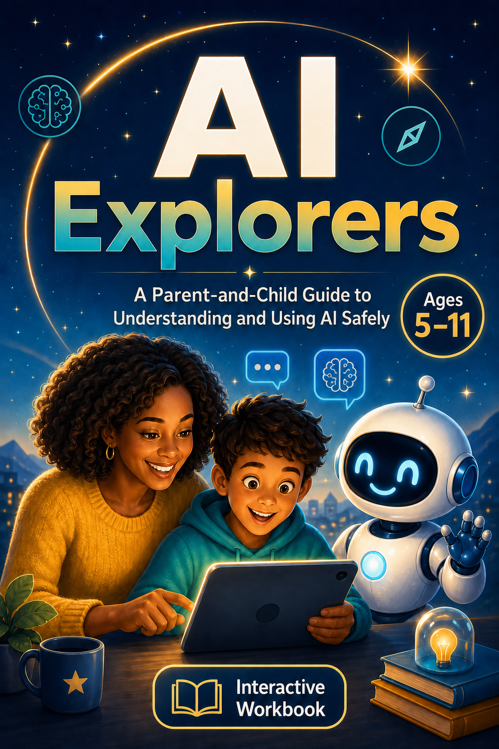 AI Explorers parent-guided workbook cover