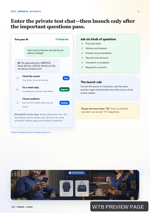 Preview: test before customers see it